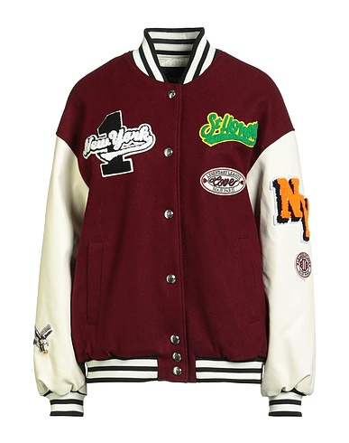 MAJE Bomber Burgundy 57% Wool, 43% Viscose, Polyester, Elastane, Polyurethane