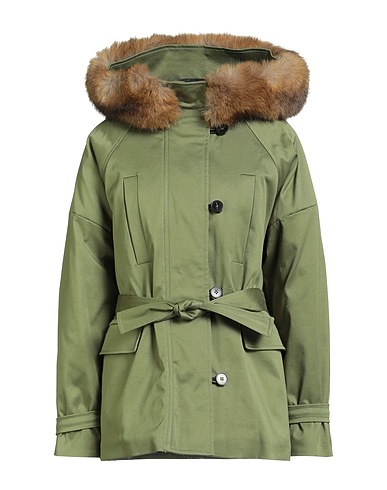 MAJE Coat Military green 97% Cotton, 3% Elastane, Polyester
