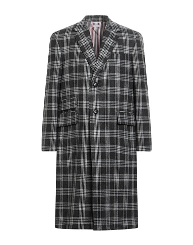 THOM BROWNE Coat Charcoal 100% Cashmere