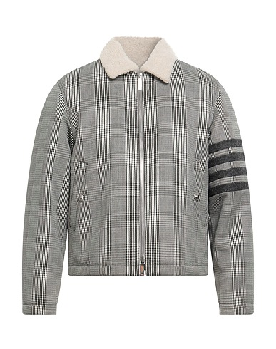 THOM BROWNE Jacket Black 100% Wool, Cotton, Sheepskin