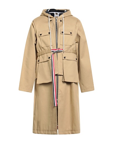 THOM BROWNE Full-length jacket Beige 100% Cotton