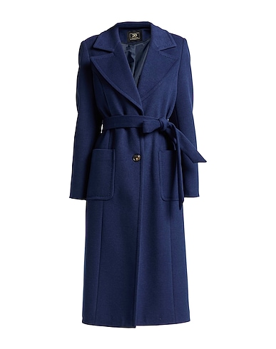 CHIARA DALBA Coat Navy blue 91% Polyester, 9% Viscose