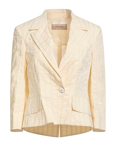 GENTRYPORTOFINO Blazer Cream 100% Cotton
