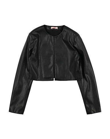 LIU •JO Jacket Black 100% Polyester, Polyurethane resin