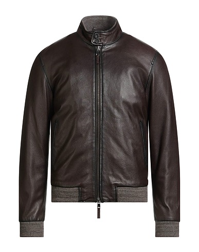 THE JACK AND JACKIE LEATHERS Jacket Dark brown Leather