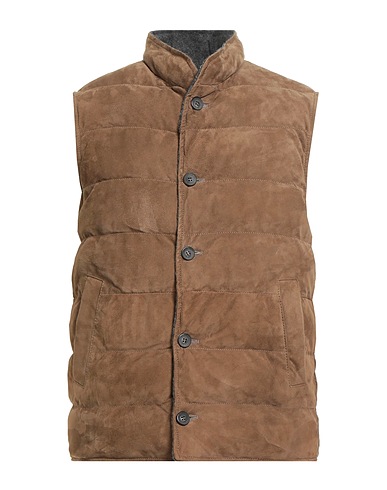 THE JACK LEATHERS Vest Khaki Leather