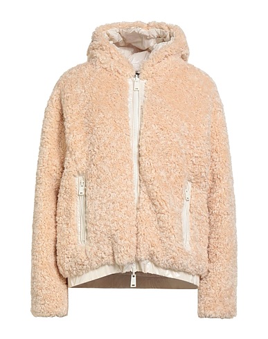 PEOPLE OF SHIBUYA Teddy Coat Ivory 100% Polyester