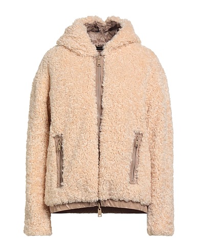 PEOPLE OF SHIBUYA Teddy Coat Cream 100% Polyester