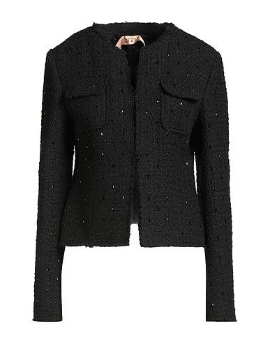 N°21 Jacket Black 42% Acrylic, 31% Wool, 13% Polyester, 12% Cotton, 2% Other Fibres