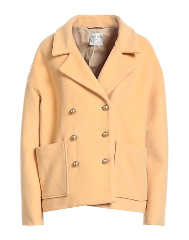 FORTE_FORTE Coat Apricot 75% Virgin Wool, 20% Polyamide, 5% Cashmere
