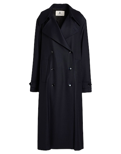 BARENA Full-length jacket Navy blue 99% Virgin Wool, 1% Elastane