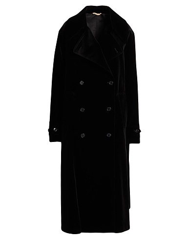 BARENA Coat Black 98% Cotton, 2% Elastane