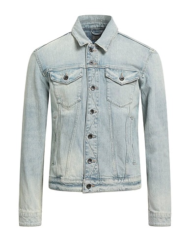 JOHN VARVATOS Denim jacket Blue 99% Cotton, 1% Elastane
