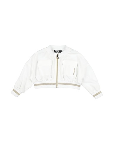 KARL LAGERFELD Jacket White 92% Polyester, 3% Polyamide, 3% Elastane, 2% Metallic fiber