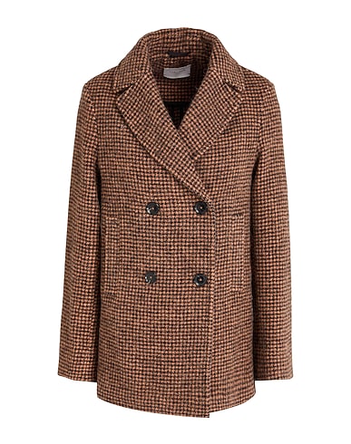 CIRCOLO 1901 Coat Brown 50% Virgin Wool, 50% Alpaca wool