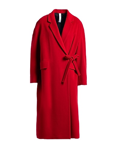 HEVÒ Coat Red 75% Virgin Wool, 15% Polyamide, 10% Cashmere