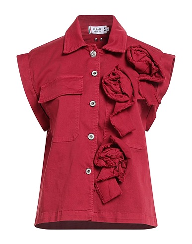 PLEASE Solid color shirts & blouses Garnet 98% Cotton, 2% Elastane