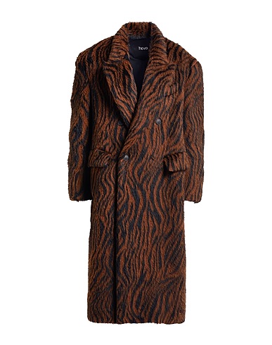 HEVÒ Coat Brown 65% Alpaca wool, 35% Virgin Wool