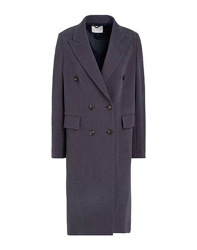 CIRCOLO 1901 Coat Charcoal 95% Cotton, 5% Elastane