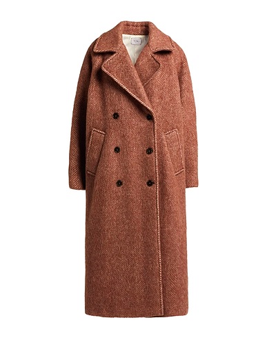 ALYSI Coat Brown 85% Virgin Wool, 10% Alpaca wool, 5% Polyamide