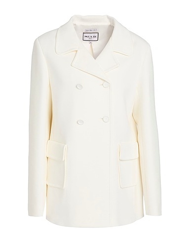 PAUL & JOE Coat Ivory 85% Viscose, 11% Polyamide, 4% Elastane