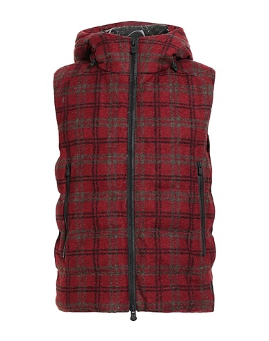 PEOPLE OF SHIBUYA Gilet Red 54% Acrylic, 24% Virgin Wool, 22% Polyester