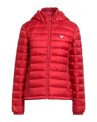 GUESS Shell jacket JEANS Red 100% Polyamide, Polyester