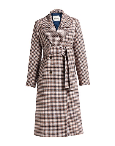 OTTOD'AME Coat Ivory 40% Wool, 40% Polyester, 8% Viscose, 6% Acrylic, 6% Polyamide