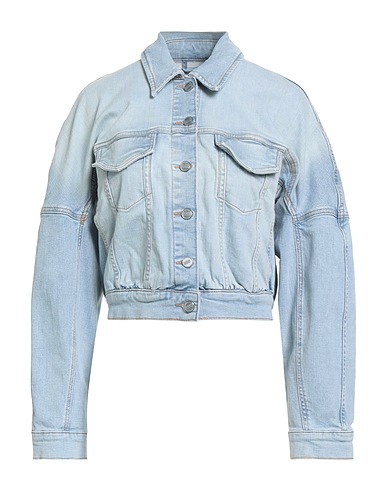 GANNI Denim jacket 98% Cotton, 2% Elastane