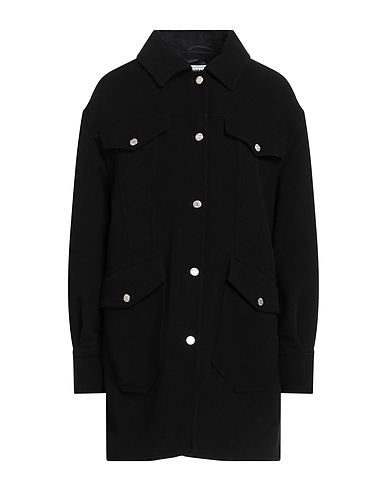 MOSCHINO JEANS Coat NERO 80% Wool, 20% Polyamide