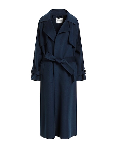 OTTOD'AME Coat Navy blue 50% Wool, 30% Polyester, 20% Viscose