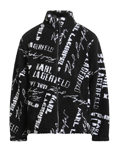 KARL LAGERFELD Teddy Coat Nero 100% Poliestere