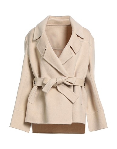 MALO Double breasted pea coat Cream 100% Cashmere