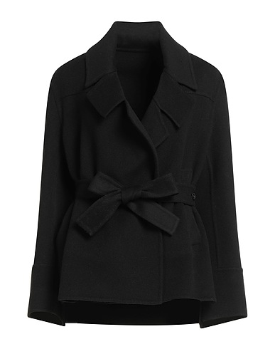 MALO Double breasted pea coat Black 100% Cashmere