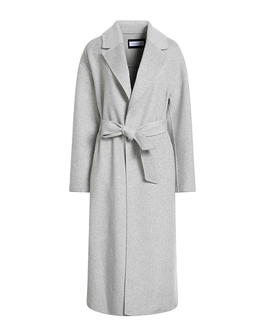 MALO Coat Light grey 50% Wool, 50% Polyester
