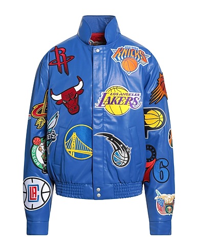 JEFF HAMILTON Jacket NBA Blue 100% Polyurethane, Polyester