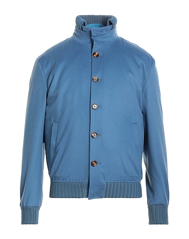 KIRED Jacket Slate blue 100% Cashmere, Polyamide