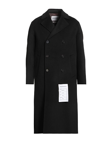 AMARANTO Coat Black 95% Wool, 5% Cashmere