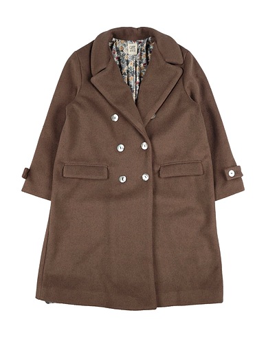 CAFFÉ D'ORZO Coat Brown 80% Polyester, 20% Viscose