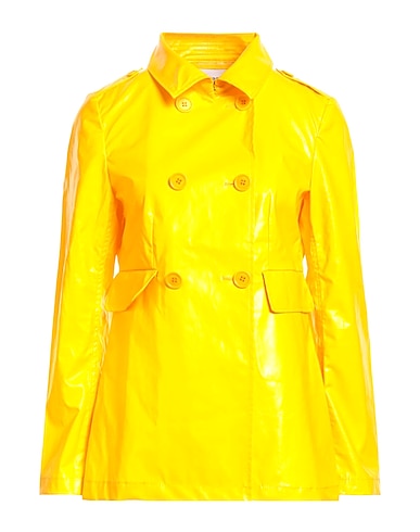 ASPESI Full-length jacket Yellow 62% Cotton, 38% Polyurethane