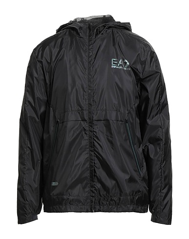 EA7 Jacket Black 100% Polyester, Polyamide, Elastane