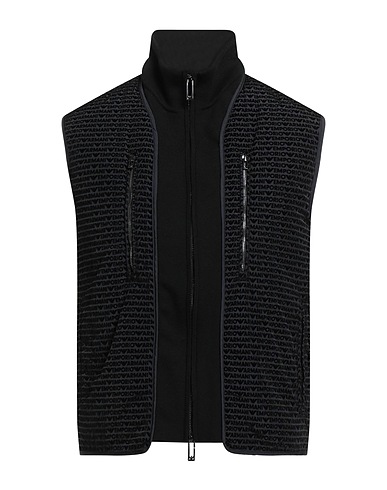 EMPORIO ARMANI ベスト ブラック ナイロン 100% / バージンウール / ポリウレタン
