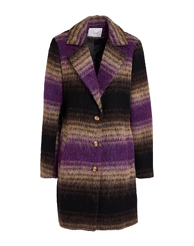 CROCHÈ Mantel Violett 32% Acryl, 29% Polyester, 28% Wolle, 6% Alpakawolle, 5% Andere Fasern