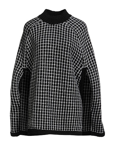KARL LAGERFELD Cloak Black 63% Polyester, 26% Cotton, 11% Metallic fiber
