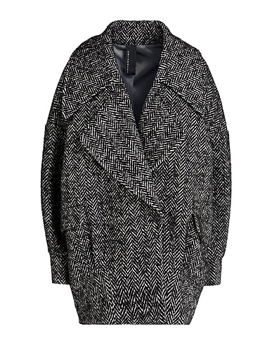 CHIARULLI Coat Black 50% Virgin Wool, 40% Cotton, 10% Polyamide