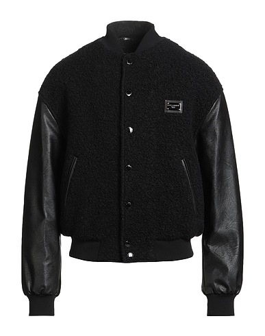 DOLCE&GABBANA Bomber Black 58% Virgin Wool, 20% Polyester, 18% Viscose, 4% Polyamide