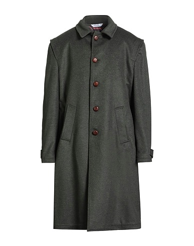 BOTTEGA MARTINESE Coat Dark green 60% Virgin Wool, 20% Polyester, 15% Polyamide, 5% Other Fibres