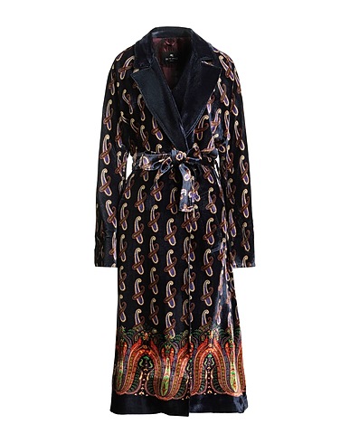 ETRO Coat Navy 82% Viscose, 18% Silk