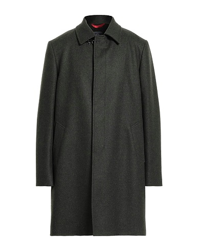 FAY Coat Dark green 90% Wool, 10% Cashmere