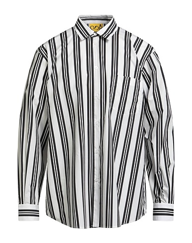 OOR STUDIO Camicia a righe Bianco 100% Cotone